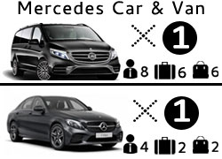 One van and One Car