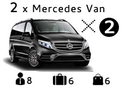two Mercedes-Benz Van